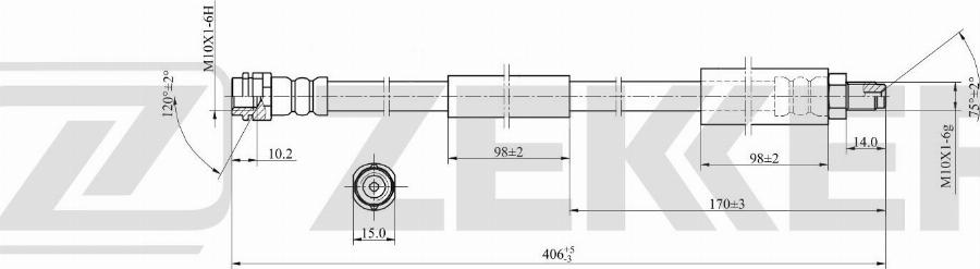 Zekkert BS-9534 - Flessibile del freno autozon.pro