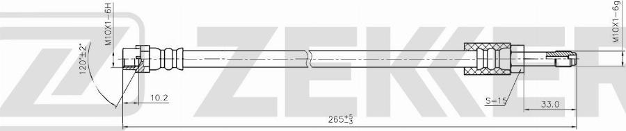 Zekkert BS-9531 - Flessibile del freno autozon.pro