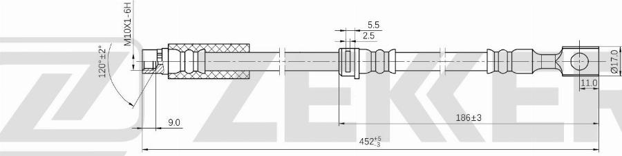 Zekkert BS-9538 - Flessibile del freno autozon.pro