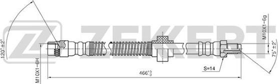 Zekkert BS-9097 - Flessibile del freno autozon.pro