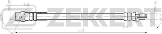 Zekkert BS-9057 - Flessibile del freno autozon.pro