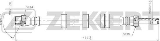 Zekkert BS-9082 - Flessibile del freno autozon.pro