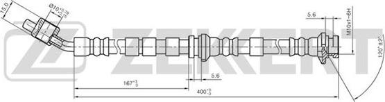 Zekkert BS-9034 - Flessibile del freno autozon.pro