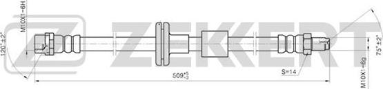 Zekkert BS-9038 - Flessibile del freno autozon.pro