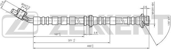 Zekkert BS-9033 - Flessibile del freno autozon.pro