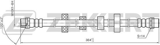 Zekkert BS-9074 - Flessibile del freno autozon.pro