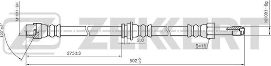 Zekkert BS-9196 - Flessibile del freno autozon.pro