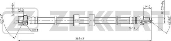 Zekkert BS-9109 - Flessibile del freno autozon.pro