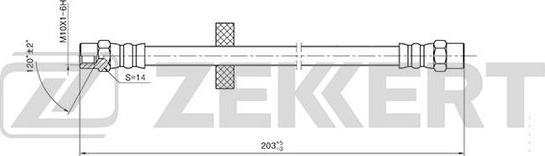 Zekkert BS-9398 - Flessibile del freno autozon.pro