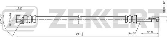 Zekkert BS-9340 - Flessibile del freno autozon.pro