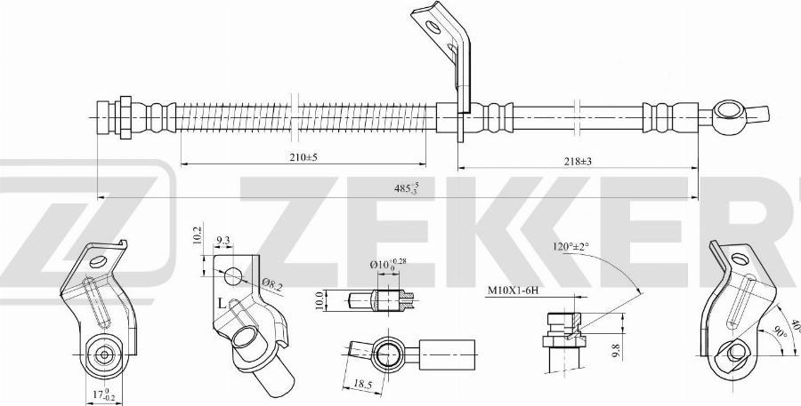 Zekkert BS-9384 - Flessibile del freno autozon.pro