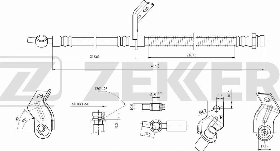 Zekkert BS-9385 - Flessibile del freno autozon.pro