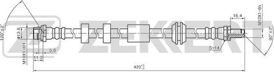 Zekkert BS-9211 - Flessibile del freno autozon.pro