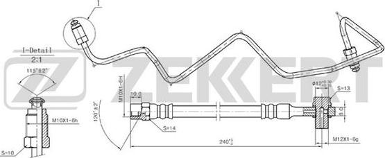 Zekkert BS-9239 - Flessibile del freno autozon.pro