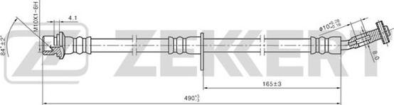 Zekkert BS-9277 - Flessibile del freno autozon.pro