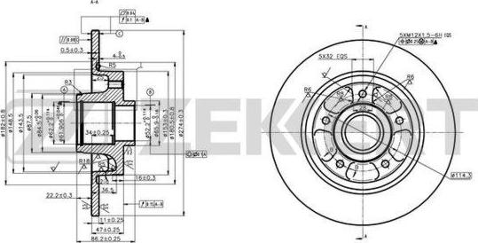 Zekkert BS-5998 - Discofreno autozon.pro