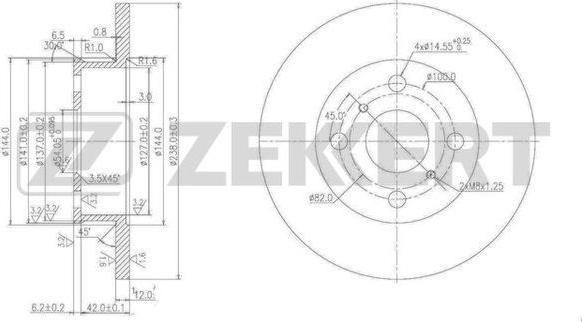 Zekkert BS-5940 - Discofreno autozon.pro