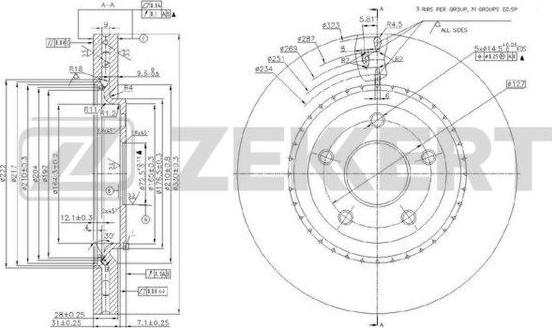 Zekkert BS-5900 - Discofreno autozon.pro