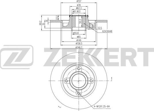 Zekkert BS-5989BZ - Discofreno autozon.pro