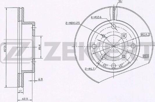 Zekkert BS-5930 - Discofreno autozon.pro