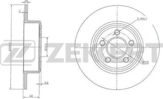 Zekkert BS-5933 - Discofreno autozon.pro