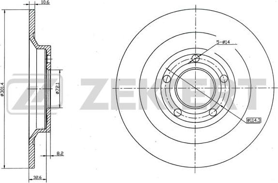 Zekkert BS-5928 - Discofreno autozon.pro