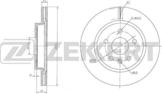 Zekkert BS-5922 - Discofreno autozon.pro