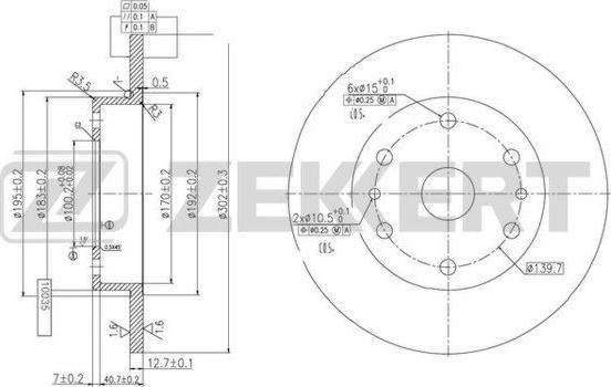 Zekkert BS-5978 - Discofreno autozon.pro