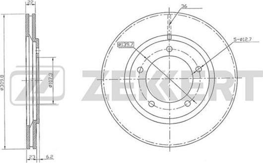 Zekkert BS-5496 - Discofreno autozon.pro