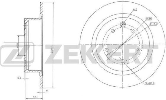 Zekkert BS-5449 - Discofreno autozon.pro