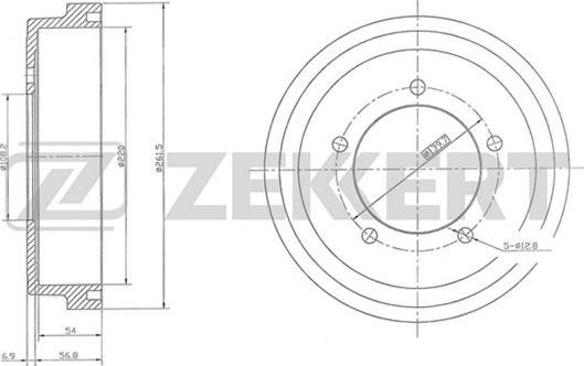 Zekkert BS-5453 - Tamburo freno autozon.pro