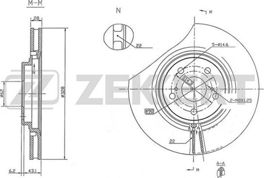 Zekkert BS-5460 - Discofreno autozon.pro