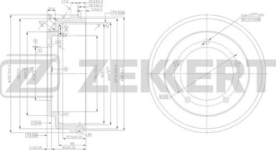 Zekkert BS-5463 - Tamburo freno autozon.pro