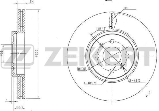 Zekkert BS-5404 - Discofreno autozon.pro