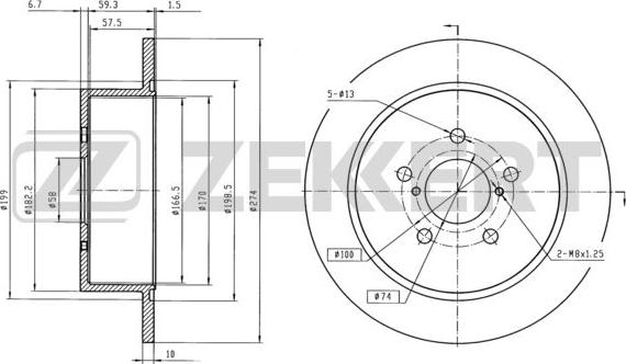 R Brake 78RBD27033 - Discofreno autozon.pro