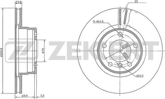 Zekkert BS-5400 - Discofreno autozon.pro