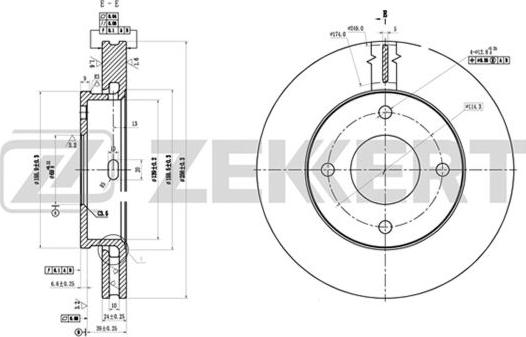 Zekkert BS-5407 - Discofreno autozon.pro