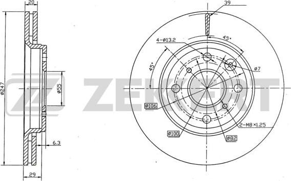 Zekkert BS-5415 - Discofreno autozon.pro