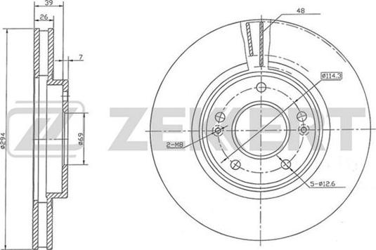 Zekkert BS-5480 - Discofreno autozon.pro