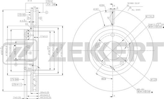 Zekkert BS-5488 - Discofreno autozon.pro