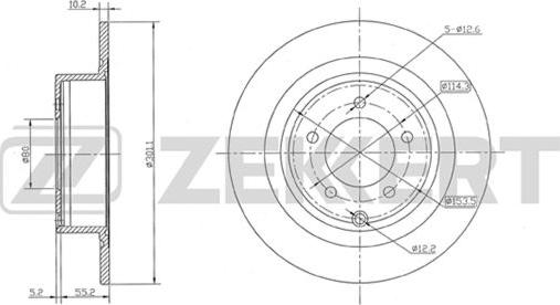 Zekkert BS-5435 - Discofreno autozon.pro