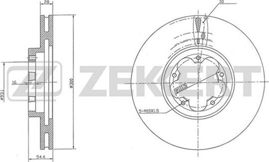 Zekkert BS-5424 - Discofreno autozon.pro