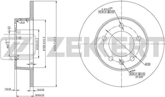 Zekkert BS-5596 - Discofreno autozon.pro