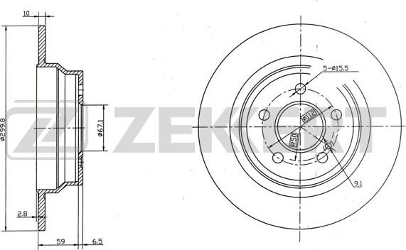 Zekkert BS-5598 - Discofreno autozon.pro