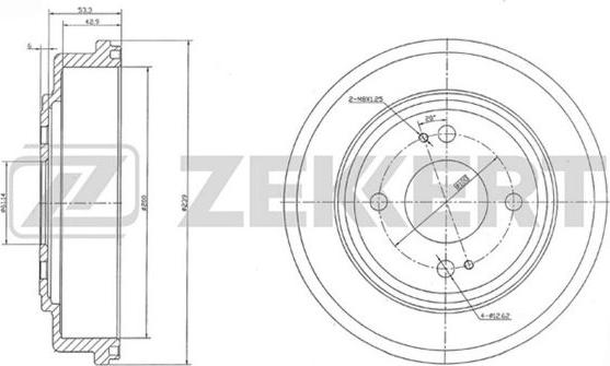 Zekkert BS-5540 - Tamburo freno autozon.pro