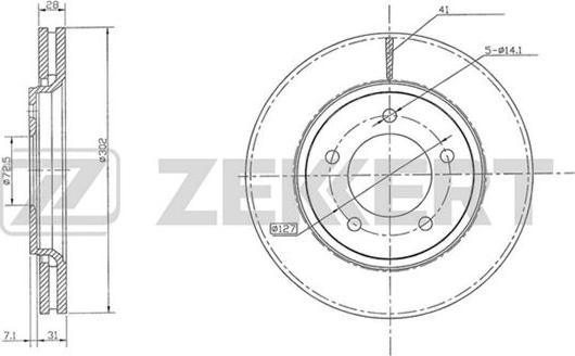 Zekkert BS-5505 - Discofreno autozon.pro