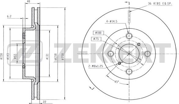 Zekkert BS-5507B - Discofreno autozon.pro