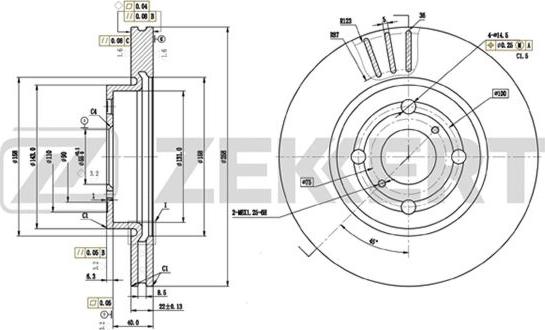 Zekkert BS-5507 - Discofreno autozon.pro