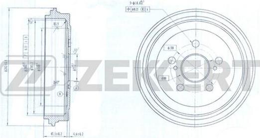 Zekkert BS-5584 - Tamburo freno autozon.pro