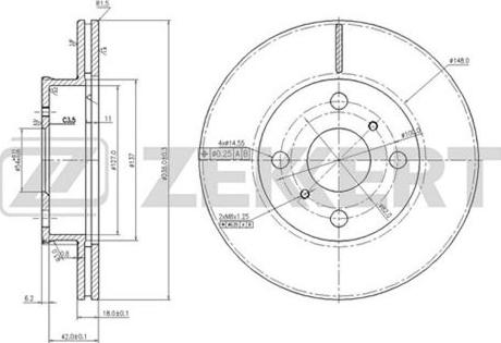 Zekkert BS-5588 - Discofreno autozon.pro